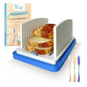 Modern Bread Slicer for Homemade Bread Slicer Guide with 3 Butter spreaders set
